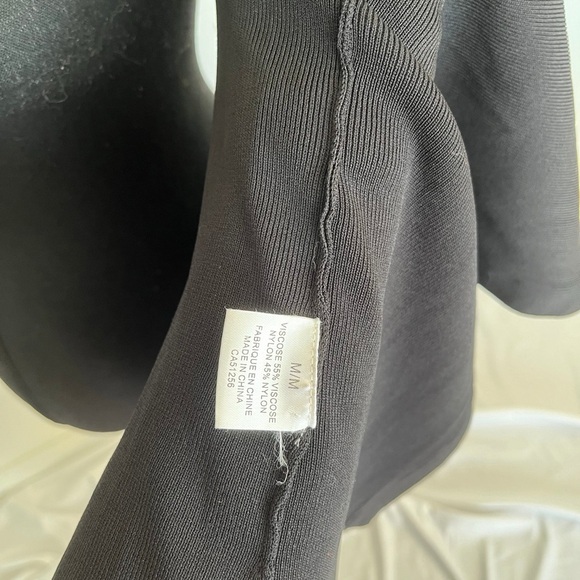 Black Cardigan with Satin Trim and button up front size medium - Picture 5 of 5